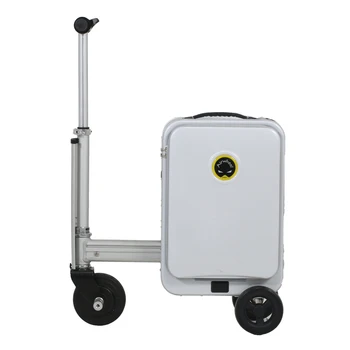 SXMA SE3S Багаж для верховой езды, электрический чемодан с блоком питания, 20-дюймовая ручная кладь с замком TSA, 3 вращающихся колеса для пожилых людей