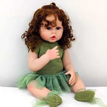 Кукла Реборн для девочек 55 см, Реалистичное Готовое Силиконовое виниловое тело, 3D Ручная роспись кожи, куклы Bebe Roborn, игрушки для детей, подарки