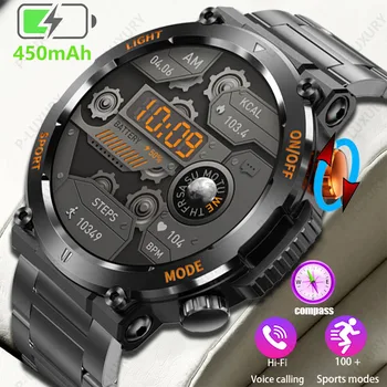 2023 Новые часы с компасом для мужчин, умные часы, Спортивные часы для фитнеса, Водонепроницаемые Умные часы IP67, мужские Bluetooth-звонки, полный сенсорный экран