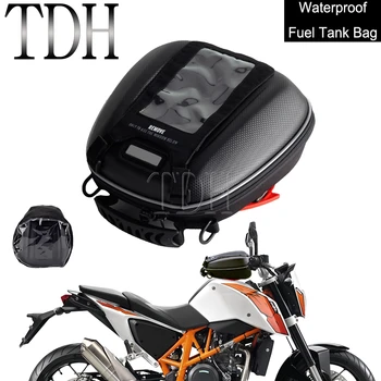 Мотоциклетная водонепроницаемая сумка для топливного бака, GPS-телефон, багаж с большим окном, черный для 690 R 690R 2012-18, навигационные многофункциональные сумки