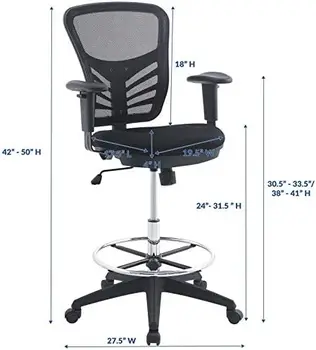 Сетчатый офисный стул с полностью регулируемым сиденьем из веганской кожи черного цвета, офисный стул, бархатный стул, мягкий для рабочего стола, офисный стул C