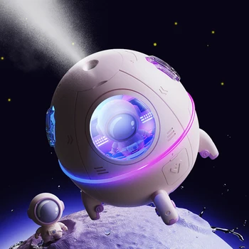 Мини-космическая капсула Spaceman USB-Увлажнитель воздуха, Ароматический диффузор эфирных масел для дома, Генератор тумана, Диффузор с красочной ночью