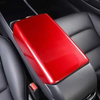 2023 Model3 Коробка для Подлокотников Защитная Накладка для Tesla Model 3 Y Крышка Центральной Консоли Белое Красное Украшение Аксессуары Для интерьера
