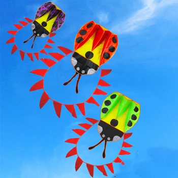 3D 2,8 М Детский Воздушный Змей Без Костей Из Моллюска Божья Коровка Подарок На Фестиваль Взаимодействия Родителей и детей Развлечения на открытом воздухе Легко Летать