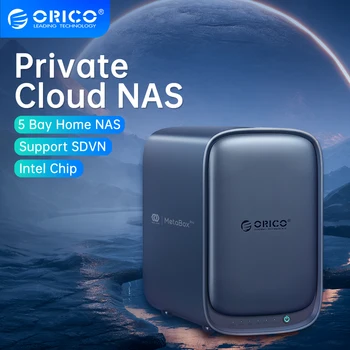 Сервер NAS ORICO 5-Bay Private Cloud Storage Server для домашнего хранения данных Intel Quad-Core 2.8GHz Plex Media Server Сетевое хранилище