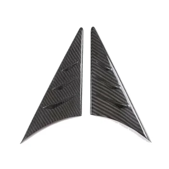 Боковое зеркало заднего вида из настоящего углеродного волокна, треугольный спойлер, декоративная отделка для