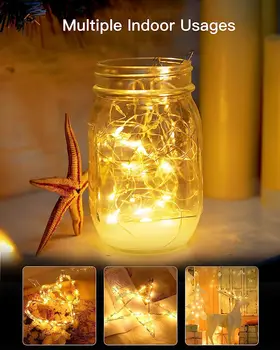 Наружный солнечный струнный светильник 200 LED сказка с 8 режимами Рождественская свадебная вечеринка водонепроницаемый декоративный 