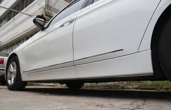 6 шт. Отделка боковой двери из нержавеющей стали для BMW 3 серии F30 2013-2018 Автомобильные Аксессуары Для укладки автомобилей