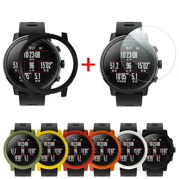 Чехол для ПК Xiaomi Huami AMAZFIT 2/2S Stratos Watch с защитной пленкой для экрана Аксессуары для умных часов