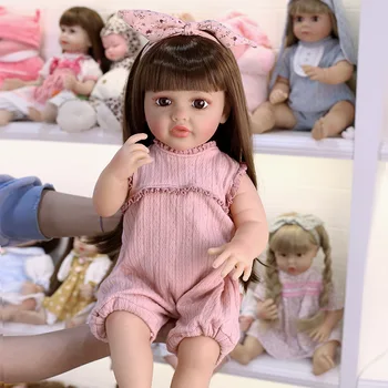 Кукла Реборн, полная эмаль, 55 см, имитация куклы-младенца, кукла-девочка, кукла Bjd, полный комплект кукол Bebe Reborn для девочек, куклы-реборн
