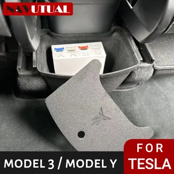 Для Tesla Model 3 Модель Y 2016-2023 Задняя Центральная Консоль Органайзер Лоток Стекающийся Ящик Для Хранения Чехол Аксессуары