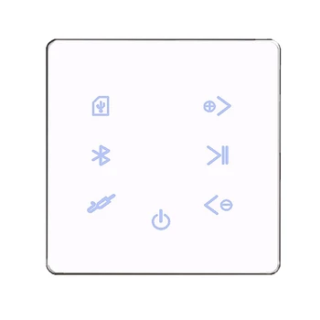 Новый 5-кратный Bluetooth Усилитель в стене USB SD карта Музыкальная панель Умный дом Фоновая аудиосистема Стерео Ресторан отеля (белый)