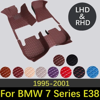 Модные кожаные автомобильные коврики для BMW 7 серии Поколения E38 1995 ~ 2001, Аксессуары для интерьера, Ковры на заказ, коврик для укладки автомобиля