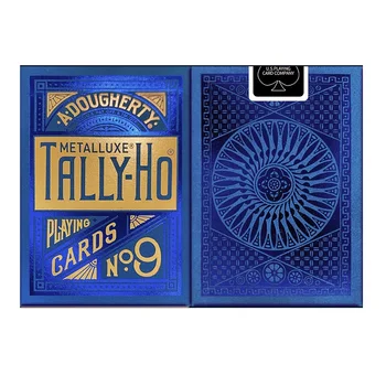 Tally-Ho Metalluxe Игральные карты Circel Задняя Колода Размер Покера Карточные Игры Реквизит для фокусов