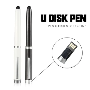 Многофункциональный емкостный Стилус USB 2,0 Флэш-накопитель Металлическая ручка-накопитель Signature Pen Memory Stick 64 ГБ/32 Гб/16 ГБ/8 Гб/4 ГБ U-диск