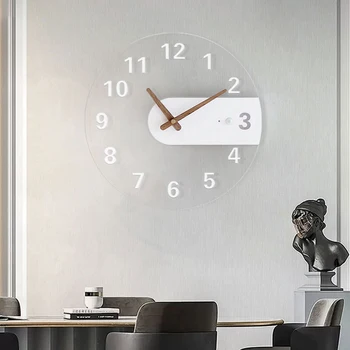 Современные минималистичные настенные часы Бесплатная доставка, бесшумные светодиодные цифровые настенные часы, Дизайнерский Креативный необычный Orologio Da Parete Home Decor
