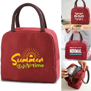 Тепловые Портативные сумки для ланча, холщовые сумки для переноски для пикника, мешочек для бенто, Коробка для хранения продуктов, чехол для холодильника, Изолированная дорожная сумка
