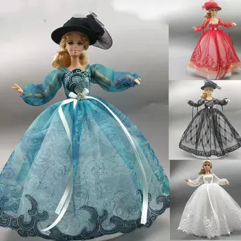 1/6 BJD Одежда Для Барби Платье с пышными рукавами и бантом Свадебное платье для куклы Барби Наряды Принцессы Аксессуар для кукольного домика Игрушка 11.5 
