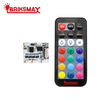 BriksMax Светодиодные аксессуары RGB ИК-плата и пульт дистанционного управления для вентиляторов DIY