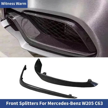 Решетка Переднего Бампера Ветровой Нож для Mercedes Benz c Class W205 C63 Amg Air Knife Из Углеродного Волокна Боковое Крыло Вентиляционные Отверстия Комплект Отделки Fend