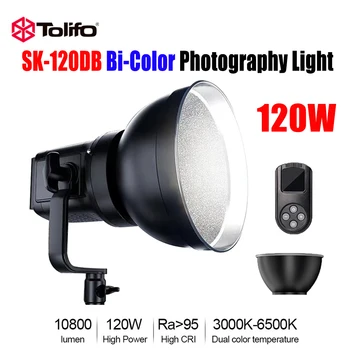 Tolifo SK-120DB 120 Вт Двухцветный 3200-5600K светодиодный светильник для Видеосъемки с дистанционным управлением 2,4 G для Студийной лампы Youtube Tiktok