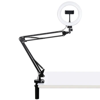 PULUZ 20CM Dimmable LED Selfie Ring Light USB кольцевая лампа для фотосъемки с заполняющим светом с держателем телефона, подставкой для макияжа в прямом эфире