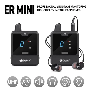 ER-Mini UHF Беспроводная ушная мониторная система Профессионального сценического вещания Звуковой карты на открытом воздухе, Для небольших концертов, театра.