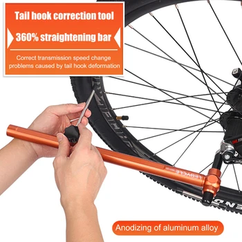 Lebycle Вешалка для Переключения передач Велосипеда с Вращением на 360 градусов Велосипедный Задний крюк Для выравнивания Дальности Выравнивания Измерительный Инструмент Для выпрямления