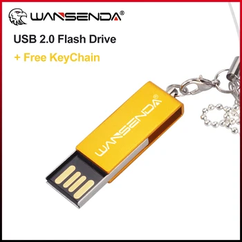 Брелок для ключей WANSENDA USB Флэш-накопитель 64 ГБ 32 ГБ 16 ГБ 8 ГБ 4 ГБ Водонепроницаемый Thunbdrive Memory Stick 2,0 128 ГБ Красочный Флешка