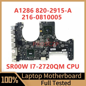 820-2915-A Материнская плата 2,2 ГГц для ноутбука Apple A1286 Материнская плата 216-0810005 с процессором SR00W I7-2720QM SLJ4P 100% Полностью работает