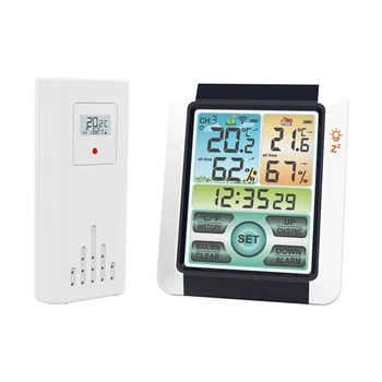 ЖК-цифровой датчик температуры экрана с функцией часов для дома в помещении на открытом воздухе