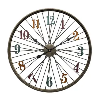 Круглые настенные часы с римскими цифрами, декоративные железные минималистичные подвесные роскошные негабаритные для гостиной, спальни, столовой