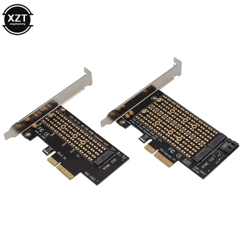 Адаптер PCIE для M2/M.2 Дополнительные карты SATA M.2 SSD PCIE Адаптер NVME/M2 PCIE Адаптер SSD M2 для SATA PCI-E Карта M Key + B Карты ключей