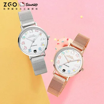 Оригинальные женские наручные часы Sanrio Для девочек, простые аксессуары с рисунком 