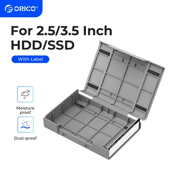 ORICO HDD ProtectIon Box 3,5-Дюймовый внешний ящик Для хранения жестких дисков SSD С дизайном этикетки Влагостойкий