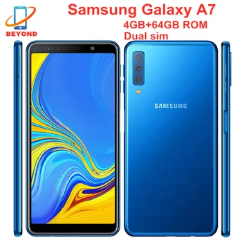 Samsung Galaxy A7 2018 Duos A750FN/DS с двумя Sim-картами 4 ГБ оперативной памяти 64 ГБ ПЗУ Глобальная версия 6.0 