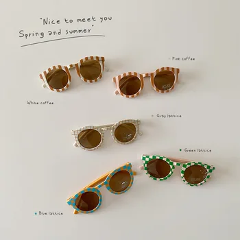 Солнцезащитные очки для детей с защитой от ультрафиолета, Корейские Летние Пляжные Солнцезащитные очки Для мальчиков и Девочек 2023, Аксессуары Bebes