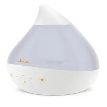 Ультразвуковой Увлажнитель холодного Тумана объемом 1 Галлон со звуковой установкой и Дополнительным ночником - White Mushroom humidifier Jellyf