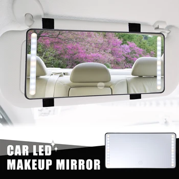 X Автомобильный Солнцезащитный Козырек Autohaux, Туалетный столик, Зеркало для макияжа заднего вида с 3 Режимами, 2 Стороны, 22 светодиодных фонаря, Дизайн USB-плагина, Сенсорный экран