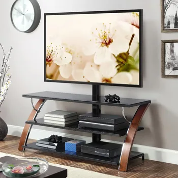 Подставка для телевизора с плоским экраном Whalen Payton 3 в 1 для телевизоров с диагональю экрана до 65 дюймов Коричнево-вишневого цвета 54,00x21,00x55,50 дюймов