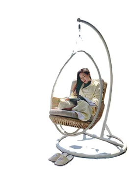 Подвесное кресло-корзина, ротанговое кресло, внутренние качели, подвесное кресло в виде птичьего гнезда, кресло-качалка для ленивого человека, балкон, спальня, колыбель