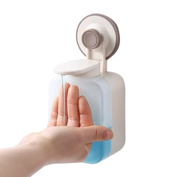 Диспенсер для жидкого мыла на присоске для ванной комнаты, кухонная раковина, пластиковый Пресс, Портативные настенные ручные принадлежности для ванной без перфорации