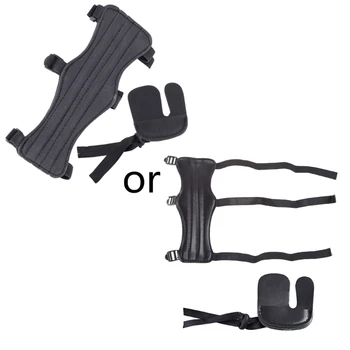 Черный комплект для защиты рук и пальцев предплечья с 3 пряжками для ремня